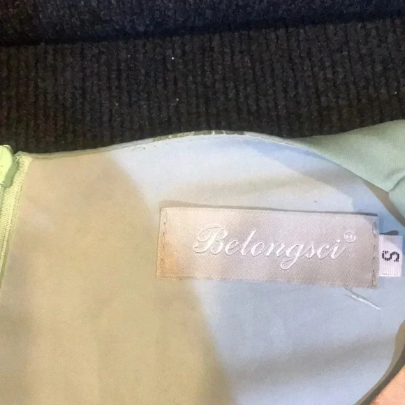 Belongsci Floral V-Neck Bell Sleeve A-Line Mini Dress Size Small - Picture 9 of 11